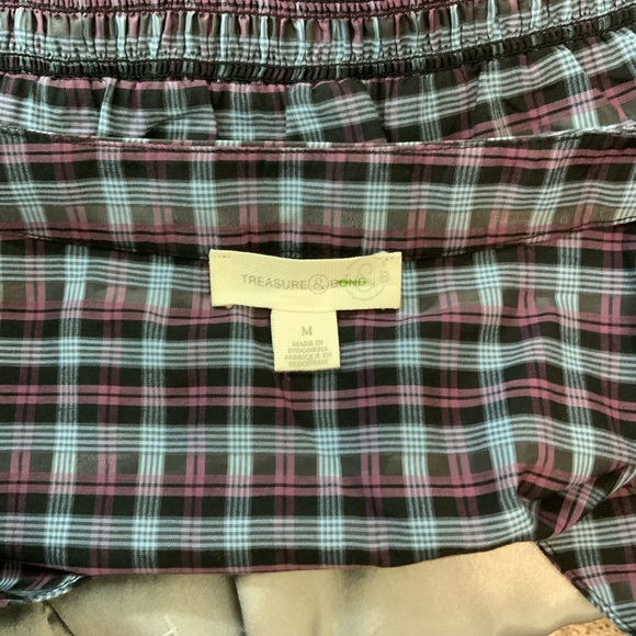 #14 NWOT Treasure and Bond Smoked V-Neck Long Sleeve Blouse In Medium - Picture 4 of 4